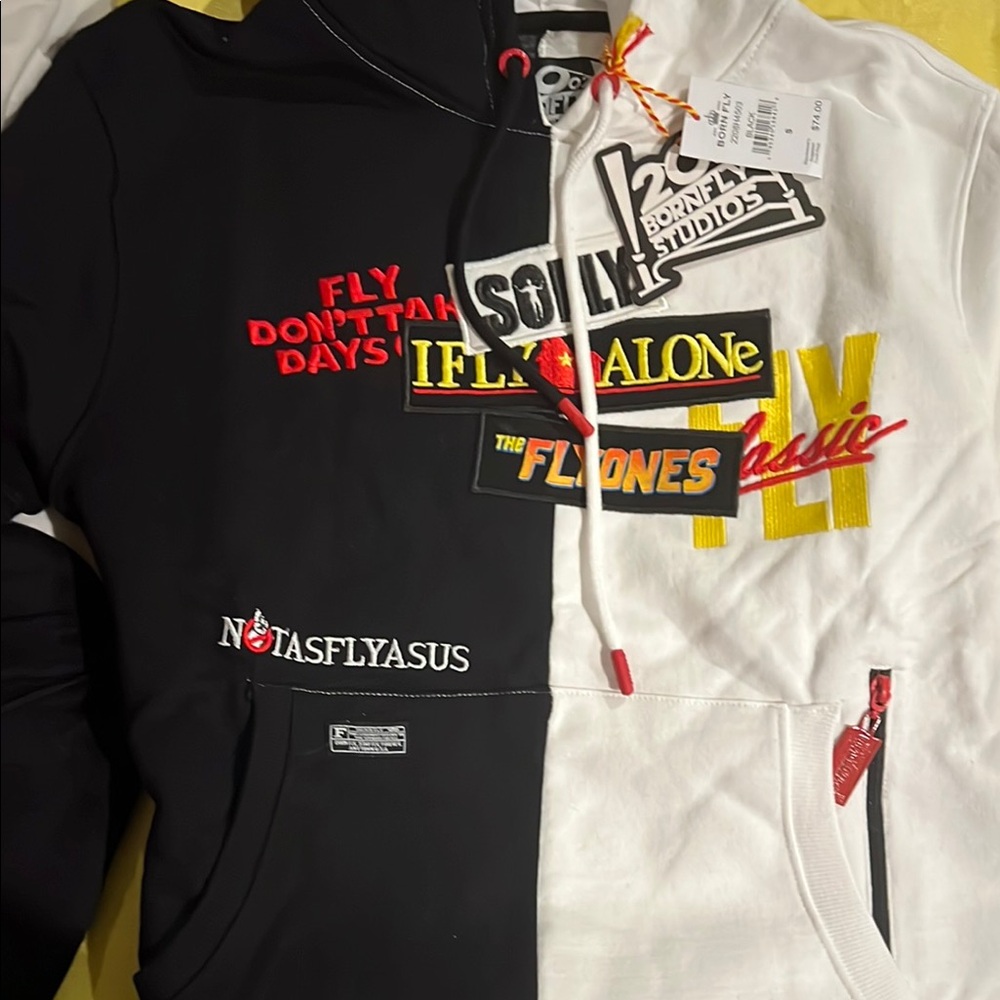 Black and White Graphic Hoodie - Picture 2 of 3